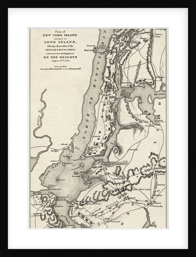 Map of the Battle of Brooklyn Heights and New York by Anonymous