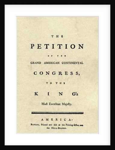 Title Page of Petition of Grievances of Colonies by Anonymous