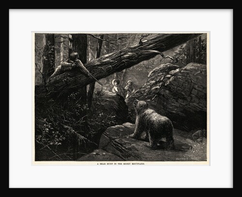 Men Bear Hunting in Rocky Mountains by Anonymous