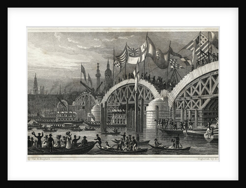 Boats Passing Under London Bridge by Anonymous