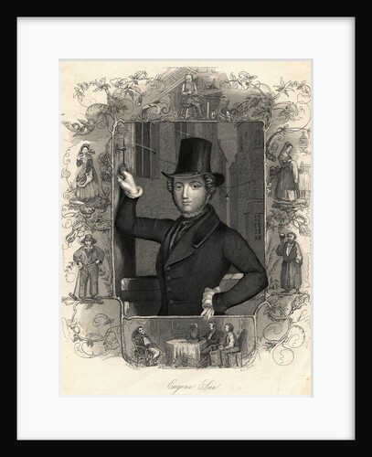 Portrait of Eugene Sue with Elaborate Border by Anonymous