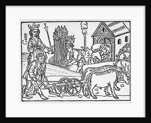 Medieval Agriculture Farm scene by Anonymous