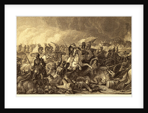 Illustration of the Battle of Waterloo by Anonymous