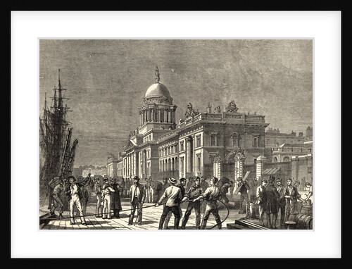 Illustration of Custom House in Dublin by Anonymous