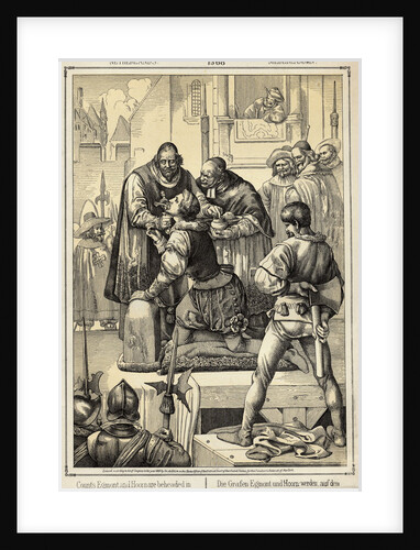 Counts Egmont and Hoornare Preparing for Beheading in Brussels Marketplace by Anonymous