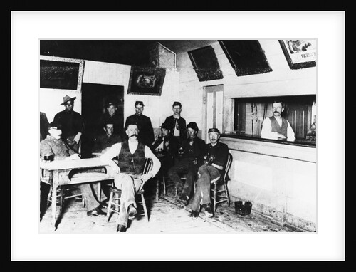 Early American Soldiers Relaxing at Canteen at Fort Keogh by Anonymous