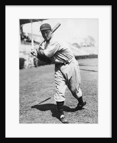 Baseball Player Bill Terry in Batting Stance by Anonymous