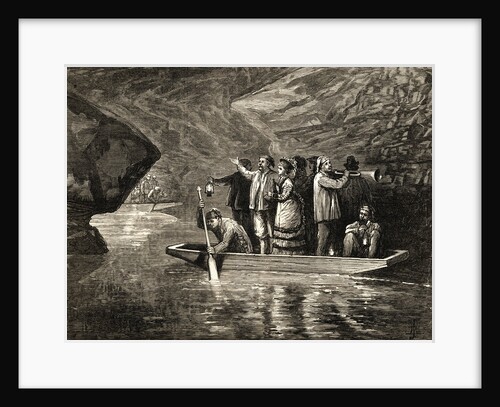 People Crossing River Styx in Mammoth Cave of Kentucky by Anonymous