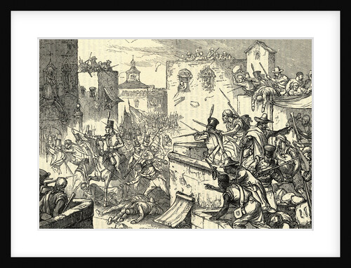 Illustration of British Attacking Buenos Aires by Anonymous