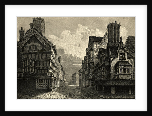 Illustrated View of High Street in Shrewsbury by Anonymous