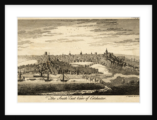 Illustrated South East View of Colchester by Anonymous