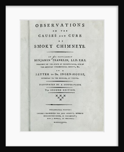 Title Page from Book by Benjamin Franklin