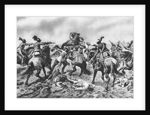War Scene with Troops on Horseback by Anonymous