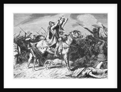 Clovis on Horseback and Gesturing for Prayer by Anonymous