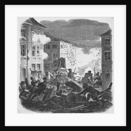 Engraving of the Revolution in Germany in 1848 by Anonymous