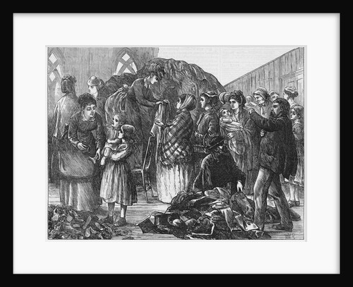 Refugees of Chicago Fire Receiving Clothes by Anonymous
