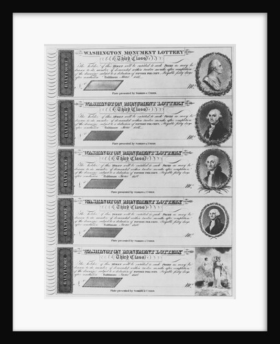 Washington Monument Lottery Tickets by Anonymous