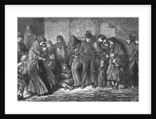 Homeless People Huddling Together by Anonymous