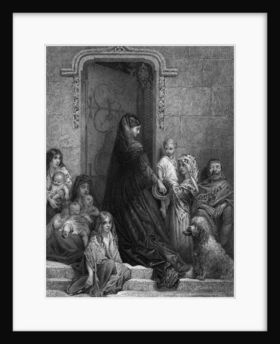 Noblewoman Giving Alms to Poor by Anonymous