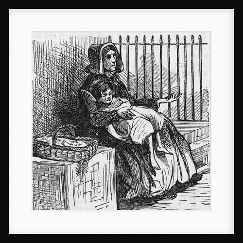 Woman with Child Begging by Anonymous