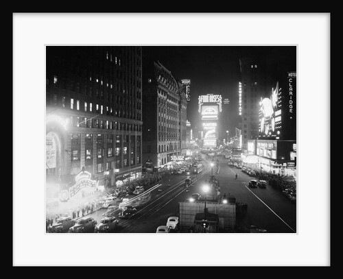 People Enjoying the Nightlife in Times Square by Anonymous