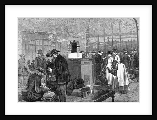 Woodcut of Travelers Being Disinfected by Anonymous
