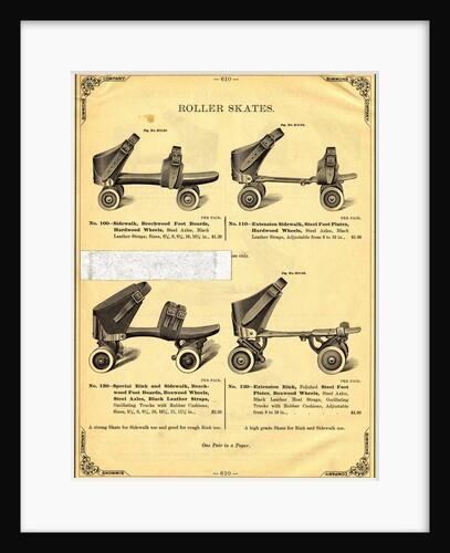 Engraving Advertising Roller Skates by Anonymous