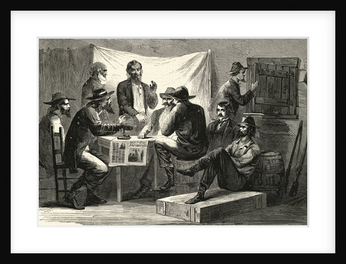 Engraving of Secret Meeting During Civil War by Anonymous