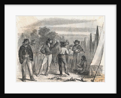Man Playing Violin to Campfire Gathering by Anonymous