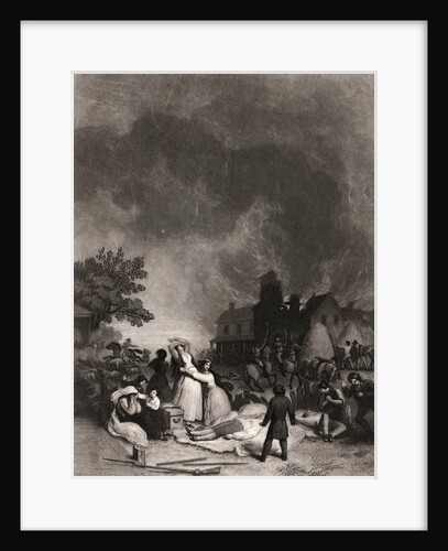 Engraving of Andrew Jackson at Waxham Massacre by Anonymous