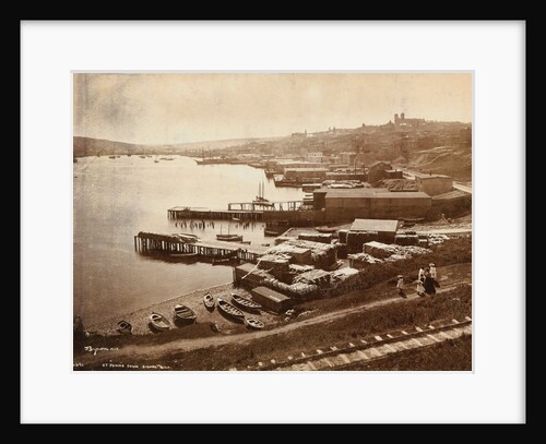 Dock Area and Pedestrians near Railroad by Anonymous