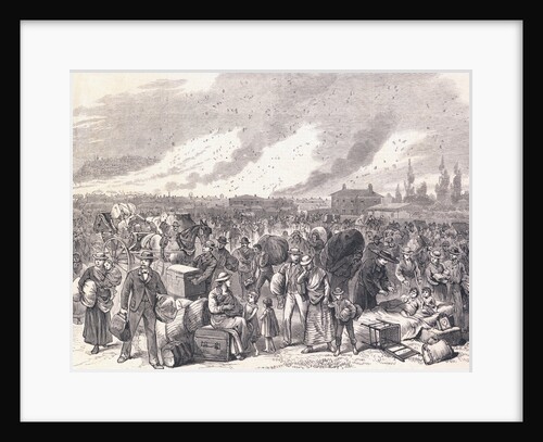 Citizens Gathering During Quebec Fire by Anonymous