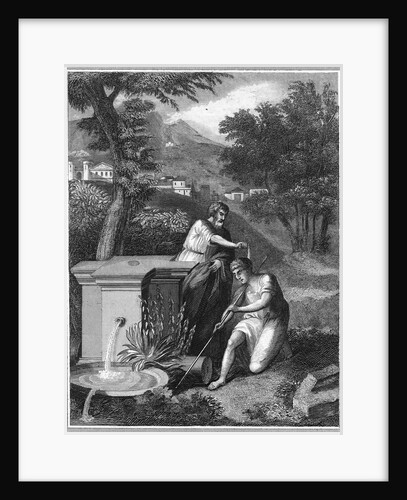 Engraving of Samuel Anointing Saul by Anonymous
