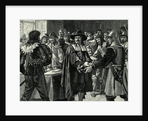 Oliver Cromwell Dissolves Parliament by Anonymous