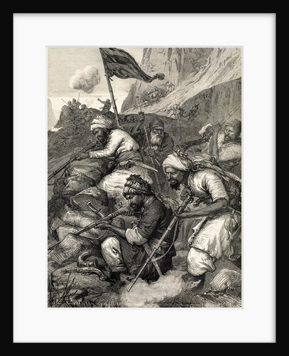 Arab Soldiers Fighting from Hillside by Anonymous