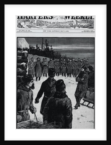 Louis Riel Speaking to Followers Outdoors by Anonymous