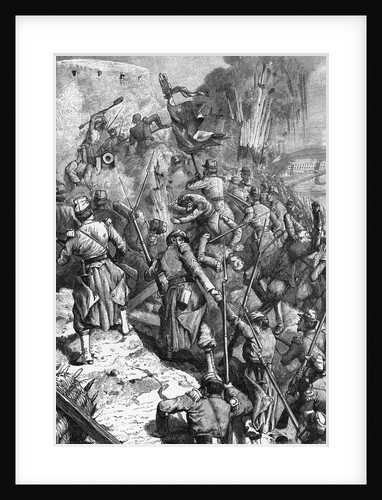 Soldiers Storming Fortress During Crimean War by Anonymous