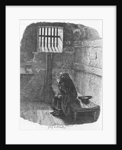 Man Sitting in Prison Cell by Anonymous