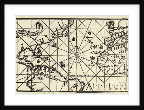 Spanish World Map Circa 1551 by Anonymous