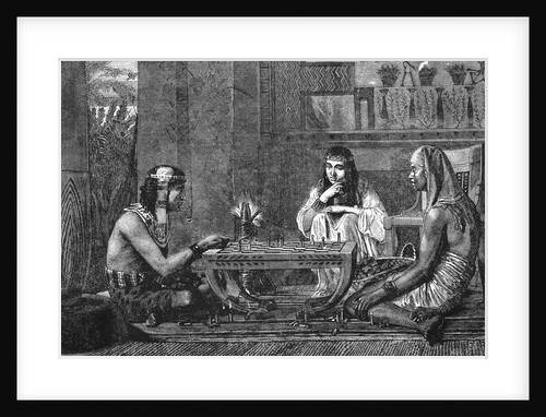 Illustration of Egyptians Playing Chess with Servant by Anonymous