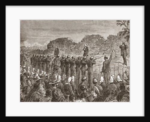Illustration of Execution of Emperor Maximilian and Accomplices by Anonymous