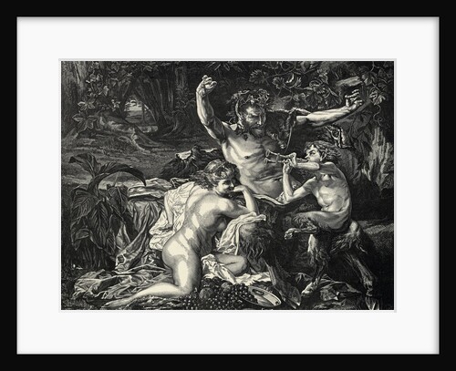 Engraving of Family of Satyrs by Anonymous