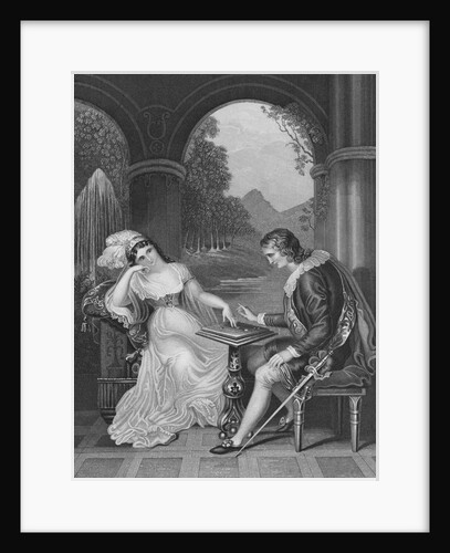 Man and Woman Concentrating on Game of Draughts by Anonymous