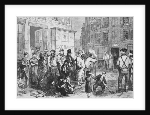 Illustration of a Street Scene in the Fourth Ward of New York by Anonymous