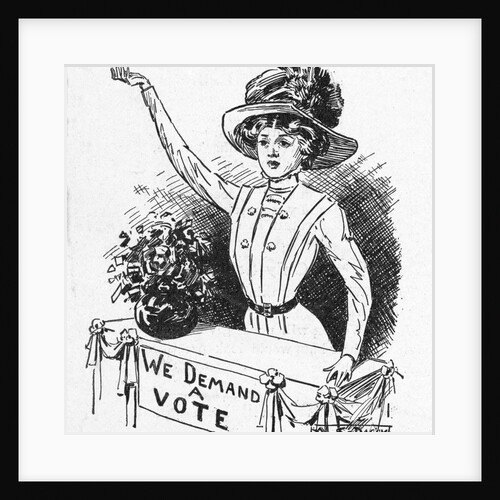 Political Cartoon on Suffrage Movement by Anonymous