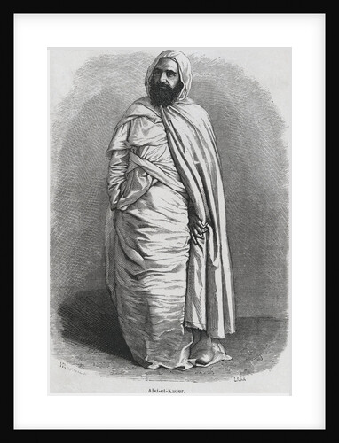 Portrait of Algerian Leader Abdelkader in Swaddling Garments by Anonymous