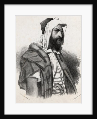 Portrait of Algerian Leader Abdelkader in Pensive Mood by Anonymous