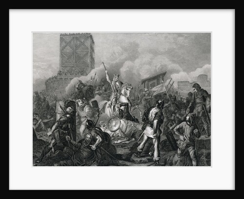 Illustration Depicting Siege of Paris by Normans in 835 by Anonymous