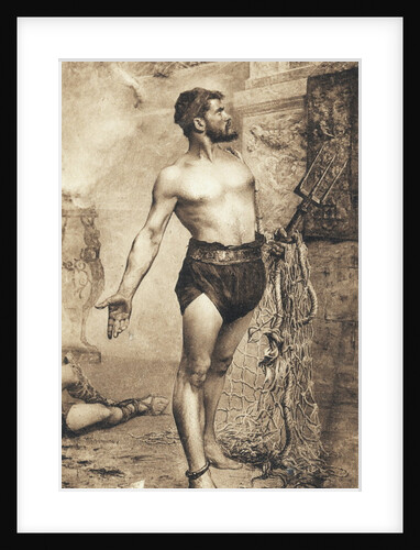 Gladiator Poised Victoriously near Slain Enemy by Anonymous