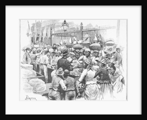 Crowded Market of Early South America Culture by Anonymous